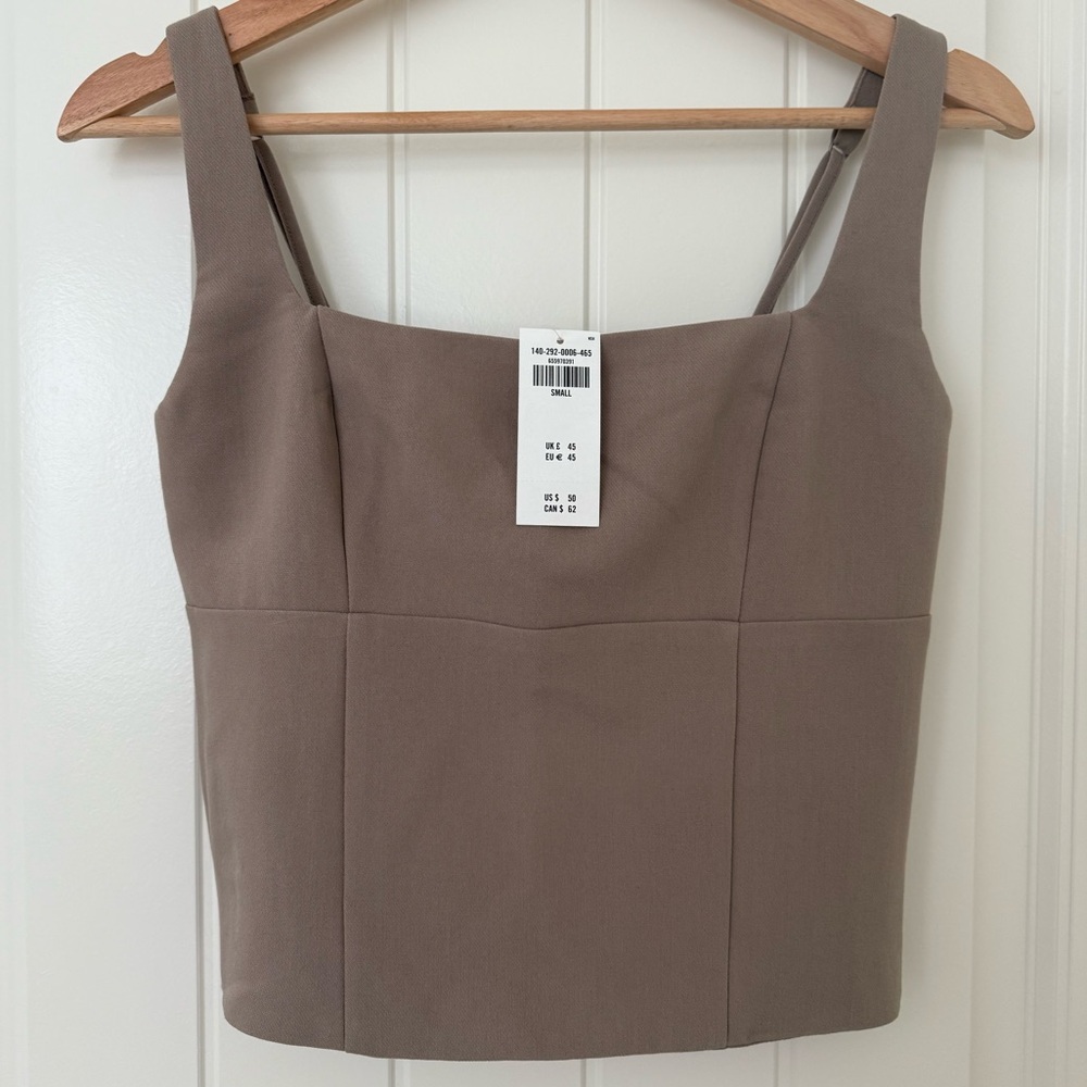 NWT Abercrombie & Fitch Tailored Square Neck Set Top